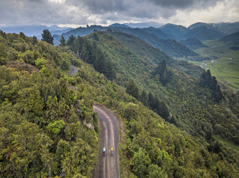 Motu Trails Motu Road Drone Shot credit Mead Norton Photography